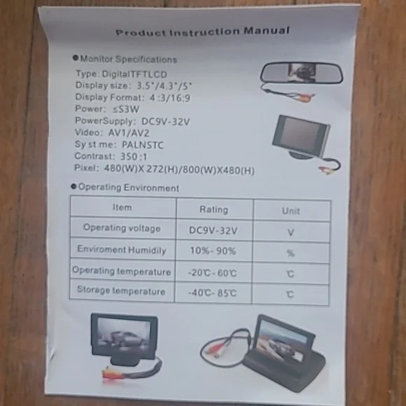 Car Rearview LCD Monitor - Picture 2 of 8